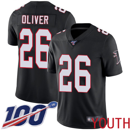 Atlanta Falcons Limited Black Youth Isaiah Oliver Alternate Jersey NFL Football #26 100th Season Vapor Untouchable->women nfl jersey->Women Jersey